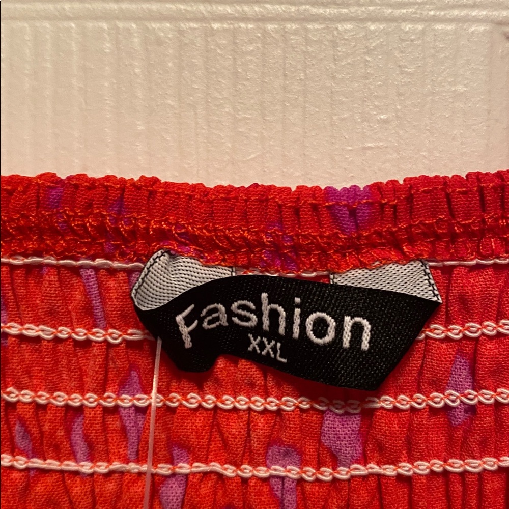 Fashion Red/Light Purple Tiered Maxi Dress…size XXL - Picture 5 of 7